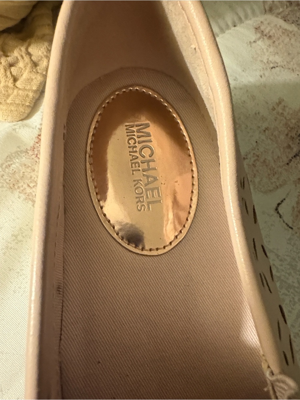 Michael Kors Blush Pink Perforated Slip-On Sneakers - Picture 11 of 13